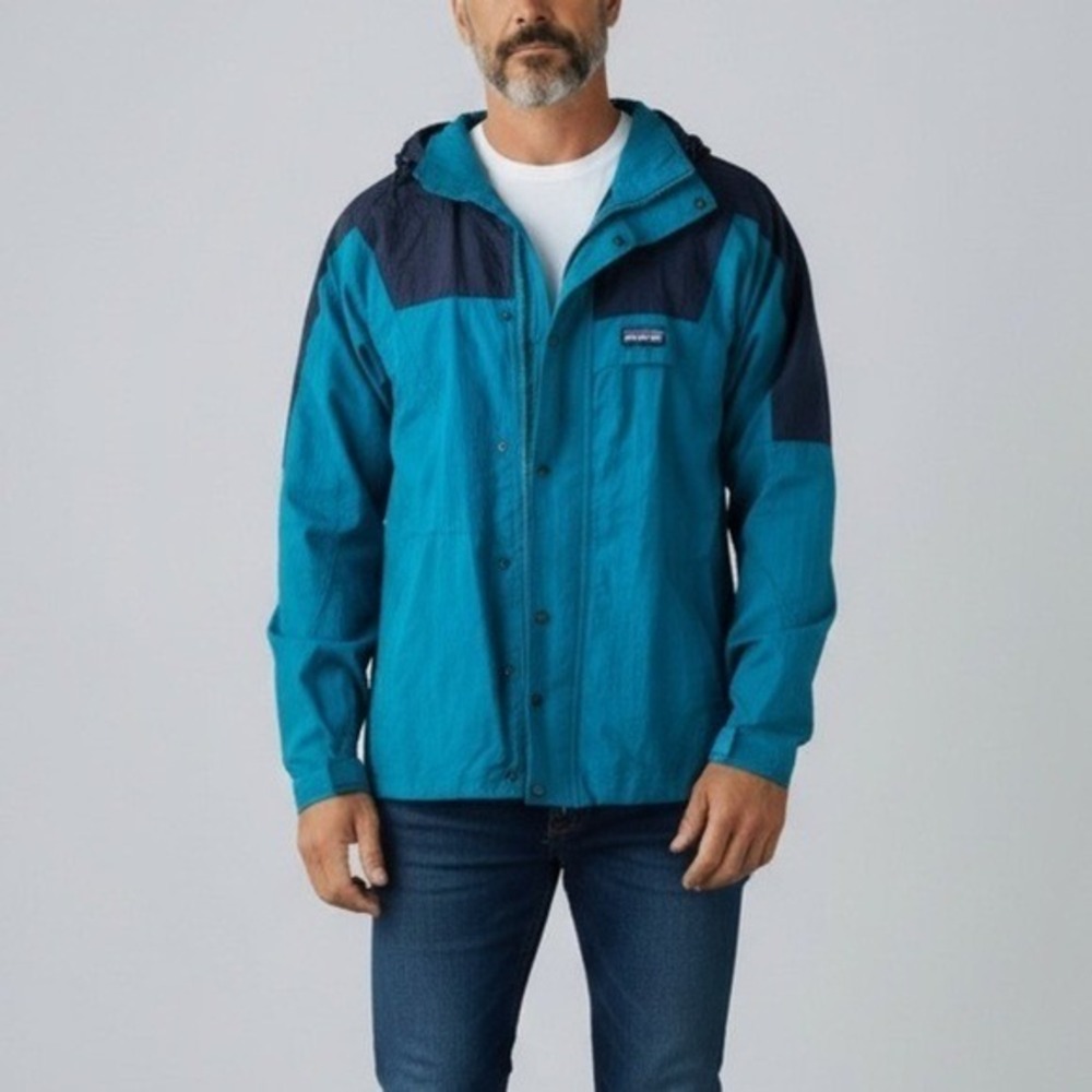 White Sierra Hooded Ski Jacket Mens Size M Blue‎ 90s